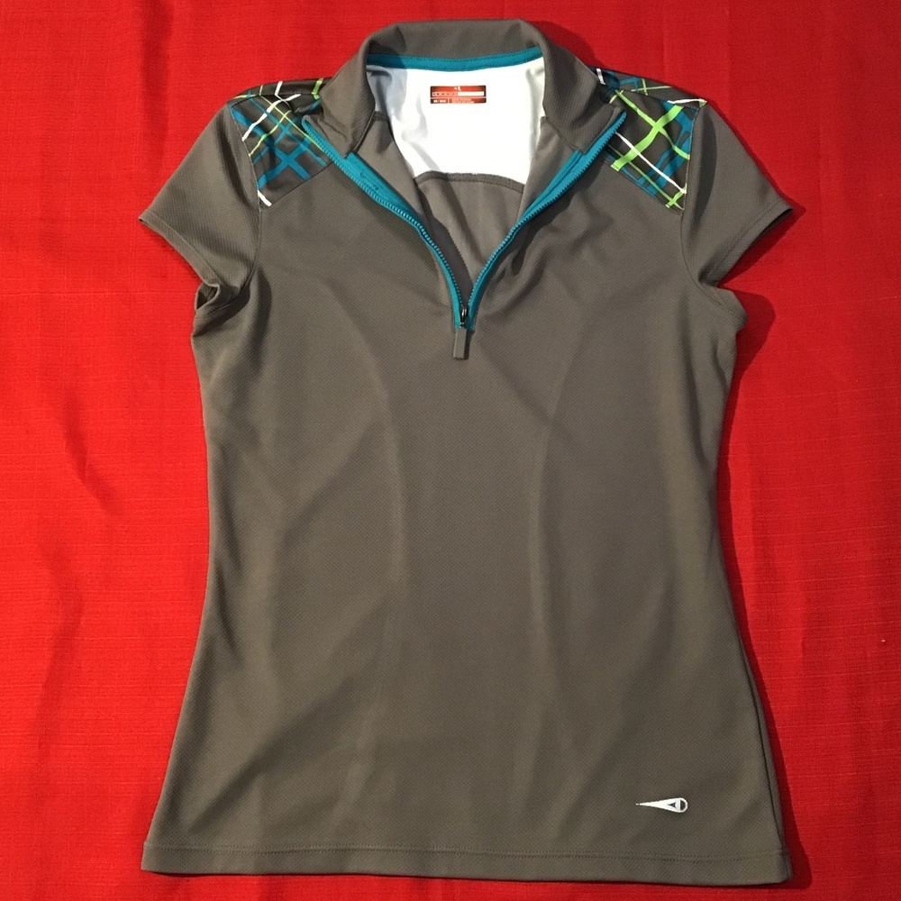 Grand Slam Gray Polo Top Women’s